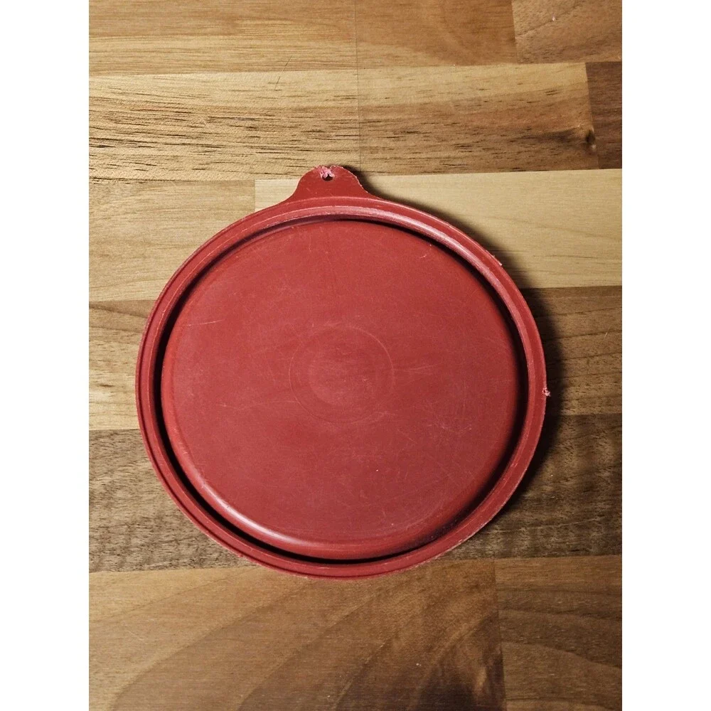 Vintage Tupperware 215 Round A Tab Replacement Seal Lid Red